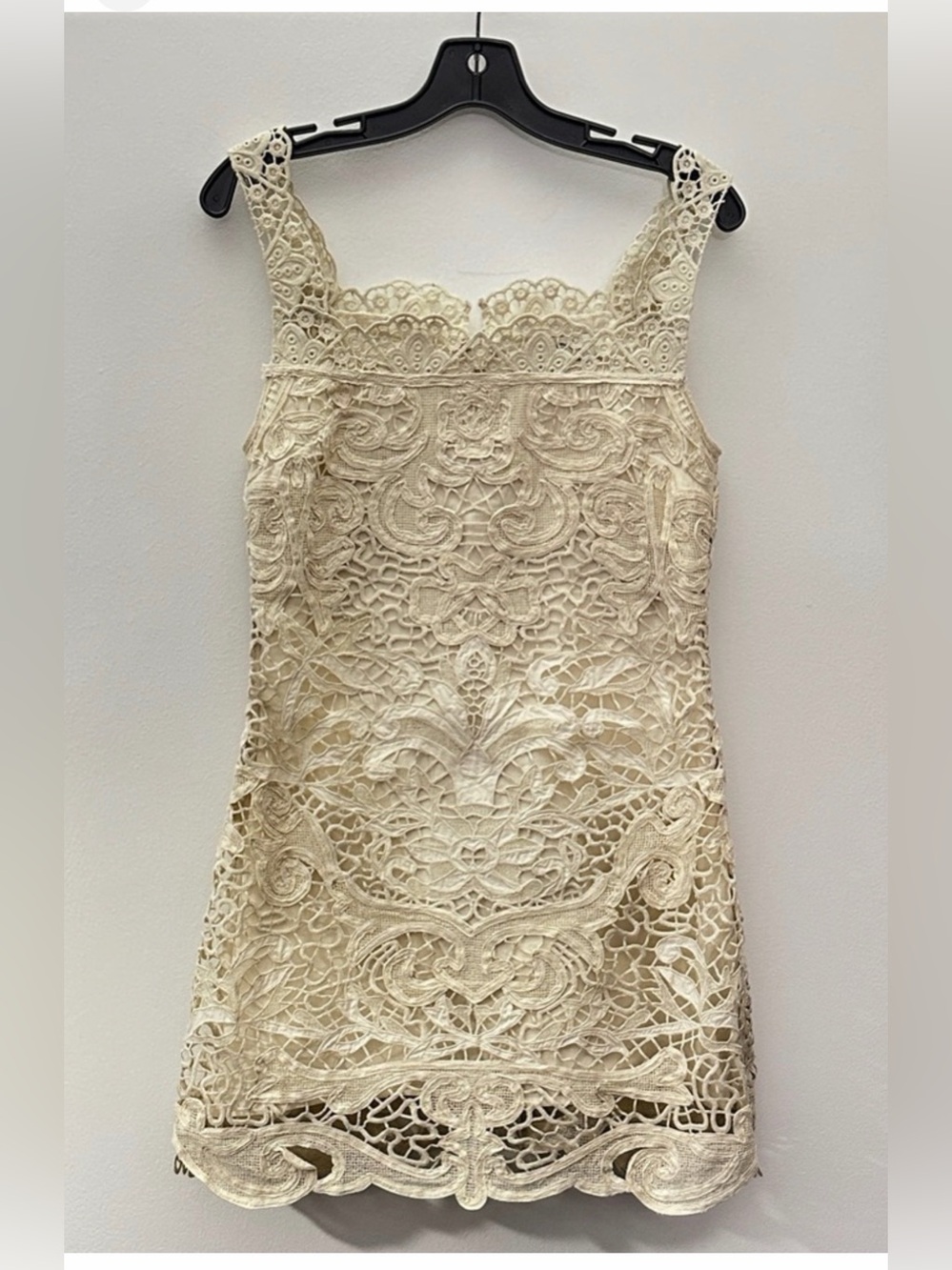 Sea New York Lace Crochet Mini Dress in Beige - Picture 2 of 7